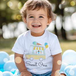 Camiseta De Bebé Boy Ice Cream Sweet One First Birthday Fiesta Set