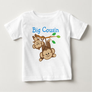 Camiseta De Bebé Boy Monkeys Big Cousin