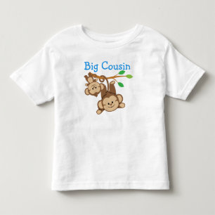 Camiseta De Bebé Boy Monkeys Big Cousin