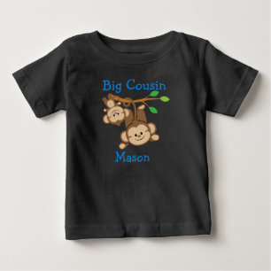 Camiseta De Bebé Boy Monkeys Personalizados Gran Primo