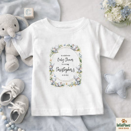 Camiseta De Bebé Boy’s Elephant Watercolor Baby Shower –Blue Safari