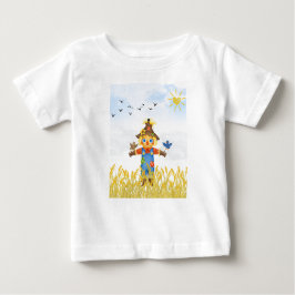 Camiseta De Bebé Boy Scarecrow con pájaros caídos