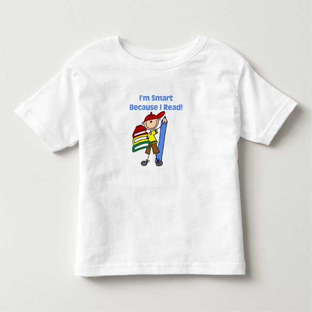 Camiseta De Bebé Boy Smart Porque Leo (Anverso)