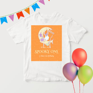 Camiseta De Bebé Boy Spooky One Ghost Moon Halloween 1er cumpleaños