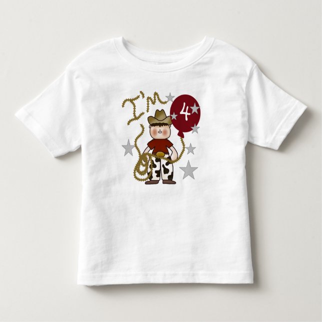 Camiseta De Bebé Boys Cowboy Cumpleaños (Anverso)