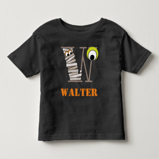 Camiseta De Bebé Boys HALLOWEEN Mummy Shirt w Inicial W