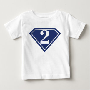 Camiseta De Bebé Boys Superhéroe 2º camisón de cumpleaños