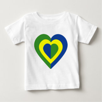 Camiseta De Bebé brasile-heart-2.