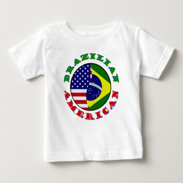 Camiseta De Bebé brasilero americano (Anverso)
