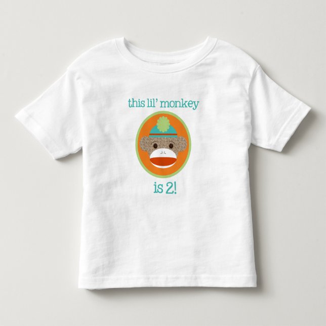 Camiseta De Bebé Bright Sock Monkey (Mono del Boco Brillante): Segu (Anverso)