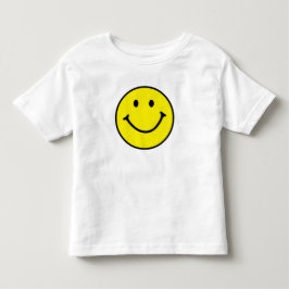 Camiseta De Bebé Brillante Amarillo Feliz Cara Sonriente
