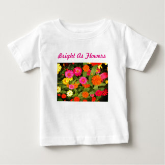 Camiseta De Bebé Brillante mientras las flores rompen al pequeño Ru