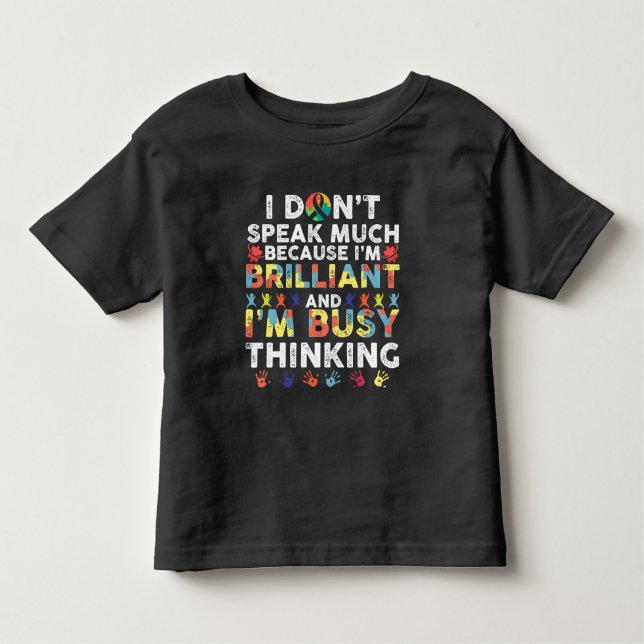 Camiseta De Bebé Brillante niño hijo hija familia autismo concienci (Anverso)