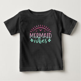 Camiseta De Bebé Brillo de rosa caliente y verde Vibraciones de sir