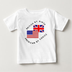 Camiseta De Bebé Británico de nacimiento, estadounidense por elecci