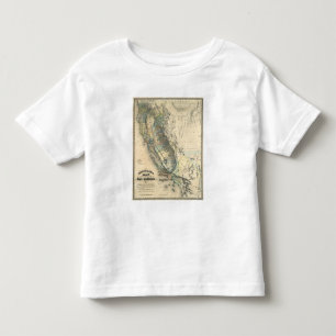 Camiseta De Bebé Britton y el mapa de Rey de California