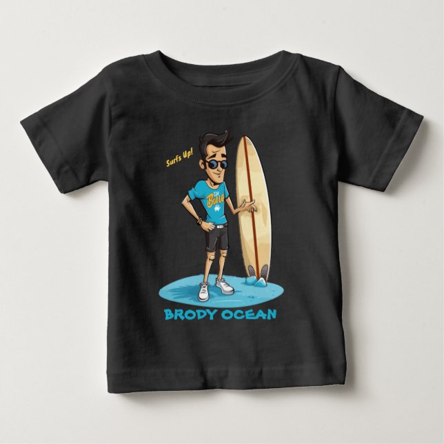 Camiseta De Bebé Brody Ocean Wavecrest (Anverso)