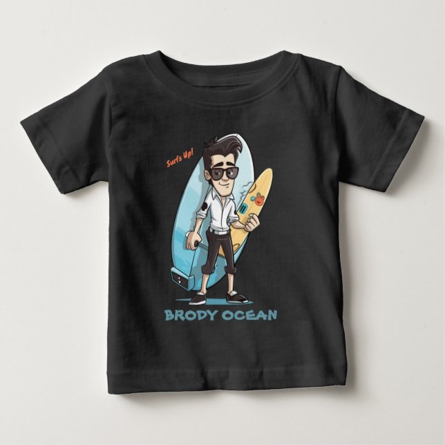 Camiseta De Bebé Brody Ocean Wavecrest (Anverso)