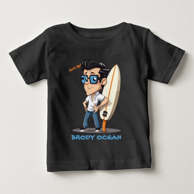 Camiseta De Bebé Brody Ocean Wavecrest (Anverso)