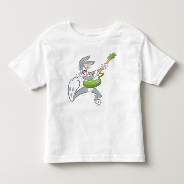 Camiseta De Bebé BROGS BUNNY™ Rocking On Guitar (Anverso)