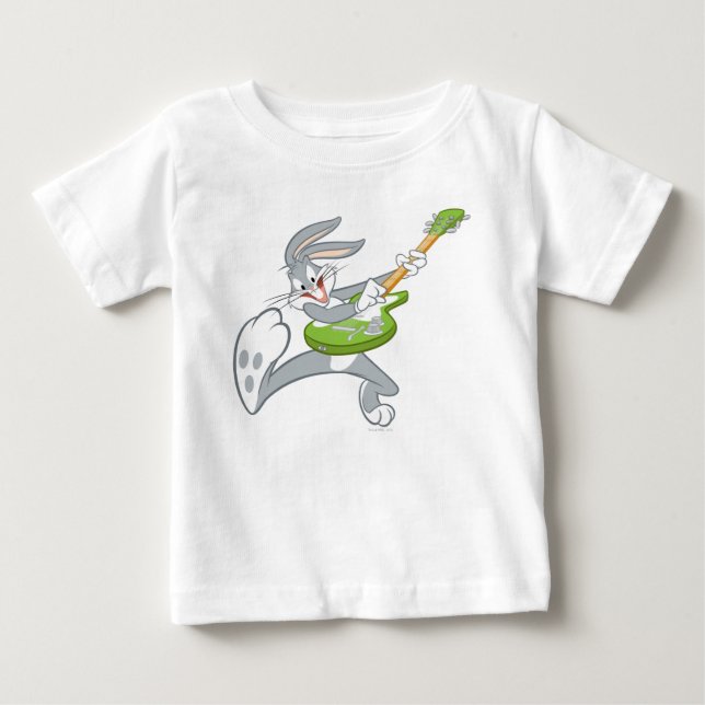 Camiseta De Bebé BROGS BUNNY™ Rocking On Guitar (Anverso)