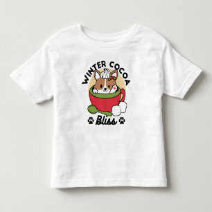 Camiseta De Bebé Bromas de cacao en invierno - Perro lindo en diseñ