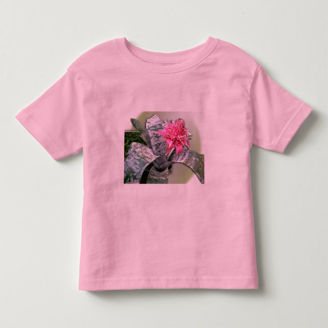Camiseta De Bebé Bromelida florida rosa (Anverso)