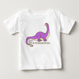 Camiseta De Bebé Brontosaurus minúsculo, púrpura