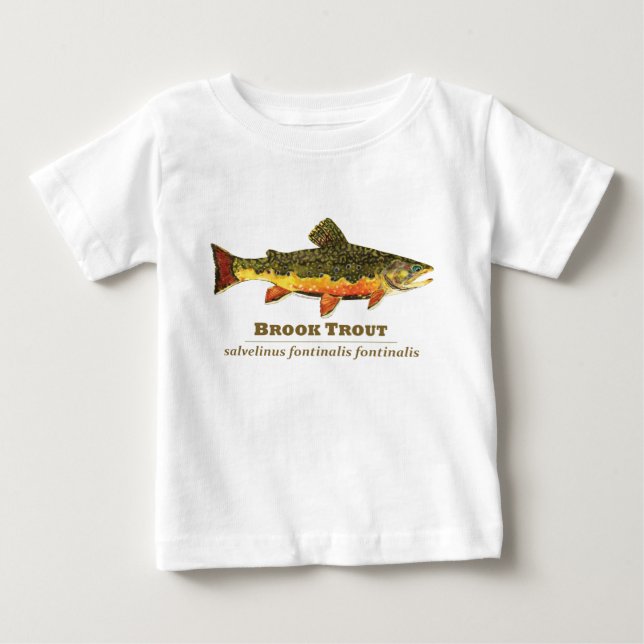 Camiseta De Bebé Brook Trout, latín (Anverso)