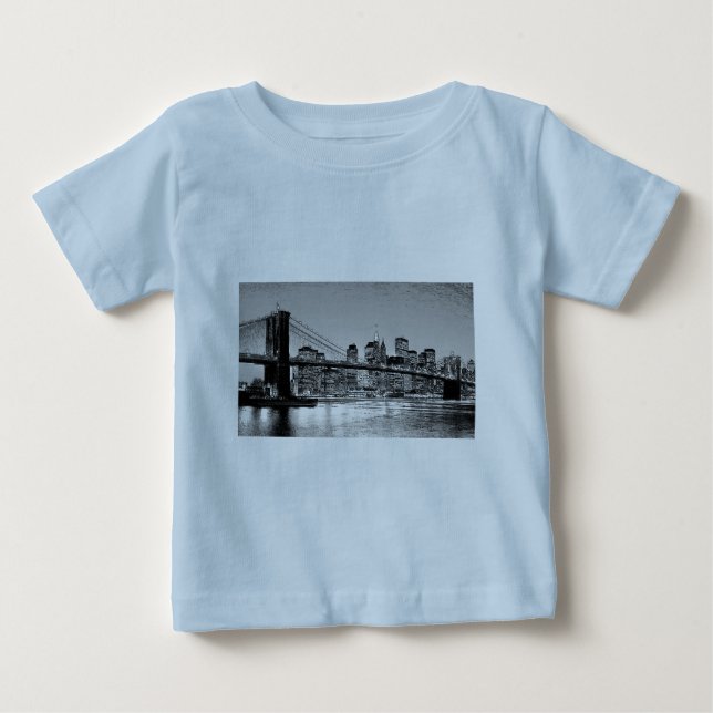 Camiseta De Bebé Brooklyn Bridge New York (Anverso)