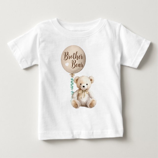 Camiseta De Bebé Brother Bear Teddy Baby Shower T-Shirt (Anverso)