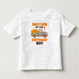 Camiseta De Bebé Brother of the Birthday Boy Shirt, Fall Pumpkin