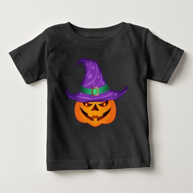 Camiseta De Bebé Bruja de calabaza (Anverso)