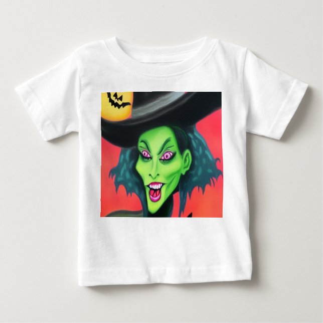 Camiseta De Bebé Bruja de Halloween (Anverso)