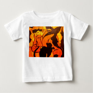 Camiseta De Bebé Bruja de Halloween con gato negro