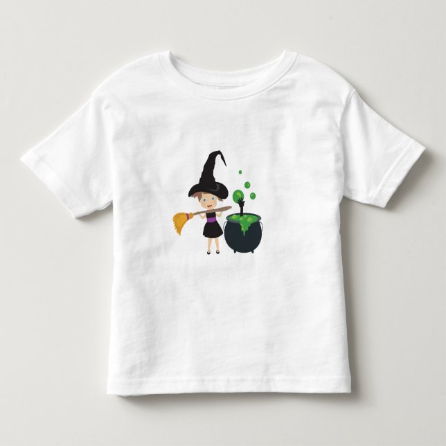 Camiseta De Bebé Bruja de Halloween linda (Anverso)