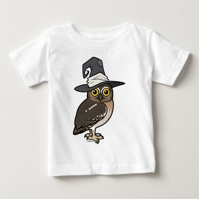 Camiseta De Bebé Bruja del búho del duende de Birdorable (Anverso)