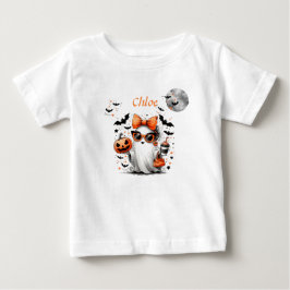 Camiseta De Bebé Bruja Fantasma Caprichosa Montando Bicicleta 