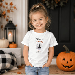 Camiseta De Bebé Bruja Personalizada en Entrenamiento – Halloween