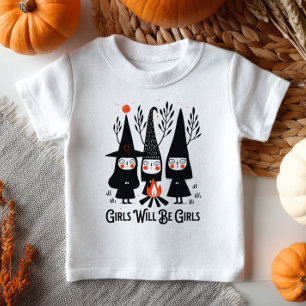 Camiseta De Bebé Brujas De Dibujos Animados Lindas Chicas Serán Chi