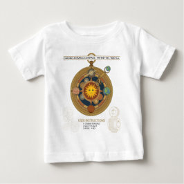 Camiseta De Bebé Brújula divertida del sistema solar steampunk vint