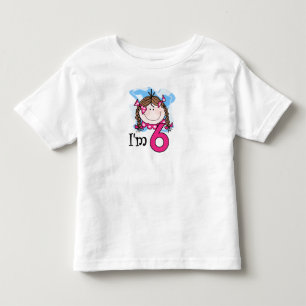 Camiseta De Bebé Brunette Chica, soy seis