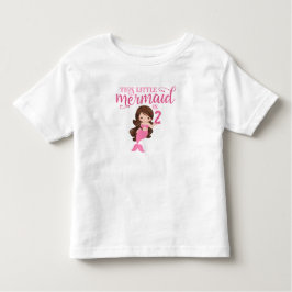Camiseta De Bebé Brunette Mermaid 2º cumpleaños