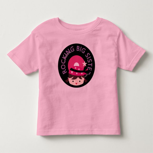 Camiseta De Bebé Brunette Rocking Big Sister (Anverso)
