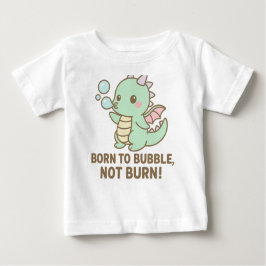 Camiseta De Bebé Bubble Dragon – Born to Bubble, Not Burn!  