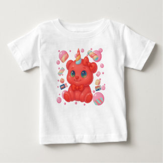 Camiseta De Bebé Bubblegum Unicorn Bear