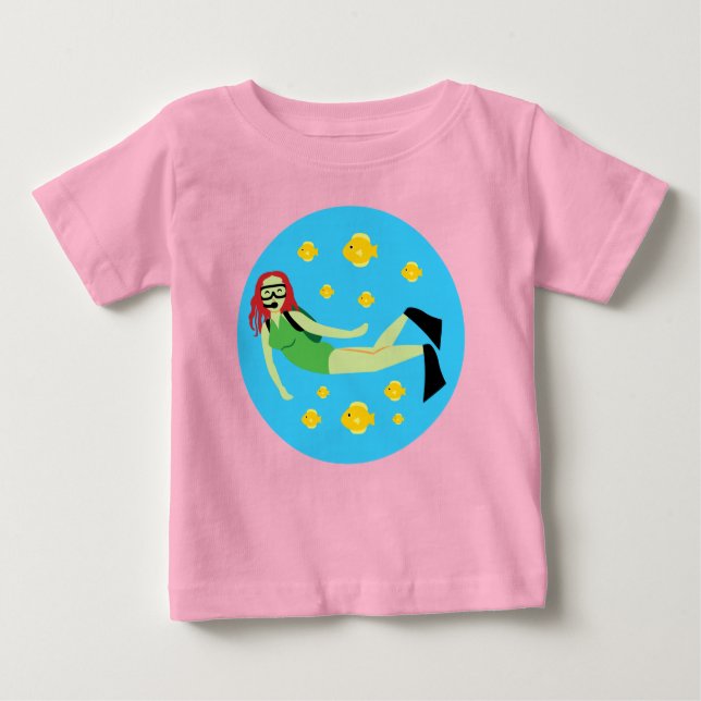 Camiseta De Bebé Buceador de Scuba (Anverso)