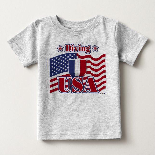 Camiseta De Bebé Buceo con EE.UU. (Anverso)