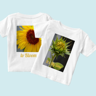 Camiseta De Bebé Bud y florecimiento de los girasoles