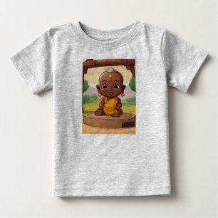 Camiseta De Bebé Buda bebé juguetón – Dibujo animado de un niño afr